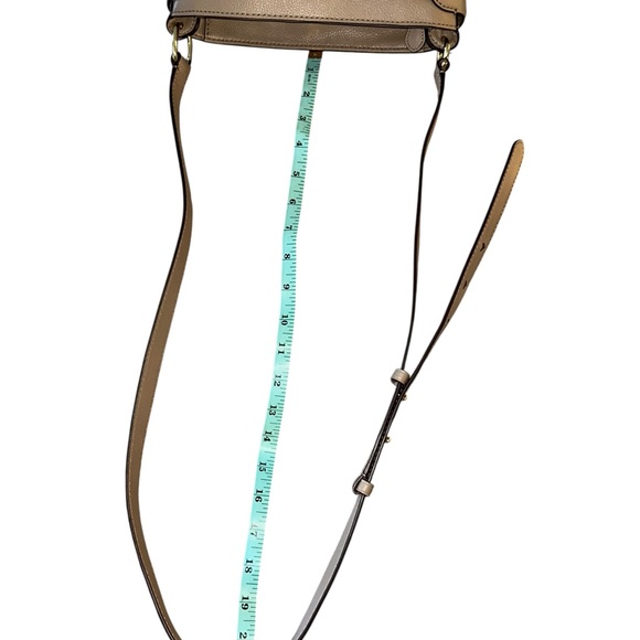 Ralph Lauren Tan Leather Crossbody Bag with Gold Accents - Picture 11 of 14